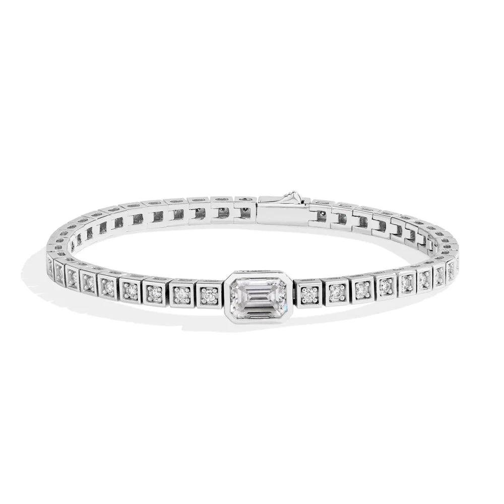 VVS1 D Moissanite Tennis Bracelet-0