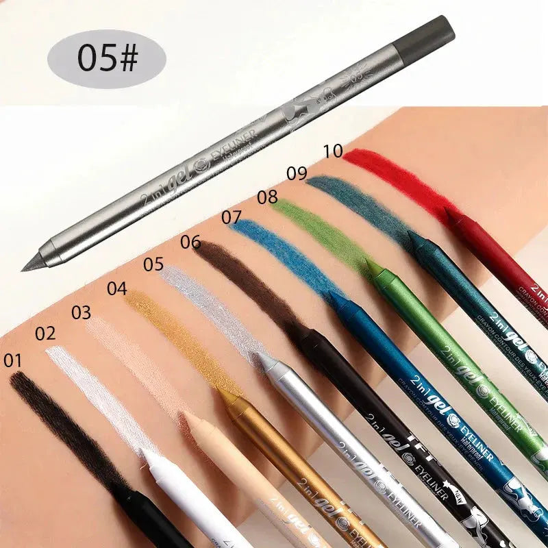 Waterproof Eyeliner Long Lasting Pencil Colourful Pigment Blue Black White Color Gel Eye Liner Pen Makeup Eye Beauty Cosmetics by SXILOVE Makeup Store
