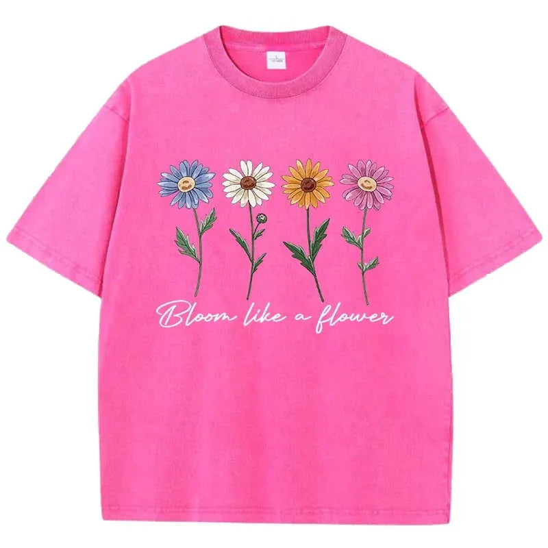 Printed Washed T-shirt Men's Cotton T-shirt Comfortable Round Neck T-shirt Men's Summer Outfit by Vimost Shop