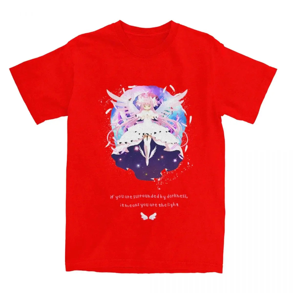 Vintage Madoka Magica Anime Print T-Shirt Soft Breathable Casual Comfortable Pure Cotton Unisex Tops by Vimost Shop
