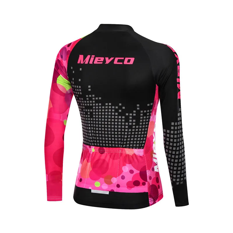 Women Cycling Jersey Summer Lightweight Long Sleeve Mountain Bike Sports Top for Outdoor Riding-1