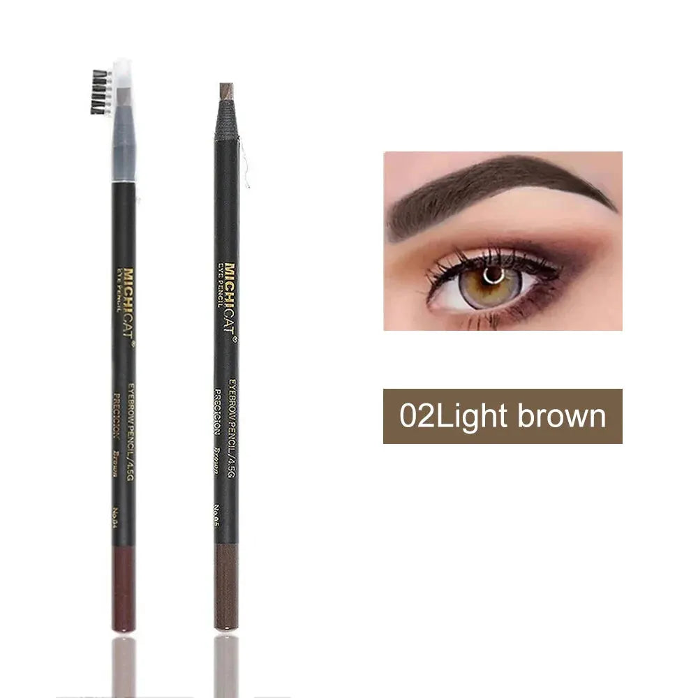 1PC Eyebrow Pencil Waterproof Microblading Eyebrow Pen Tint Tattoo Eyebrows Makeup 6 Colors Natural Long Lasting Eye Brow Pencil by NICOO EYELASH BEAUTY Official Store