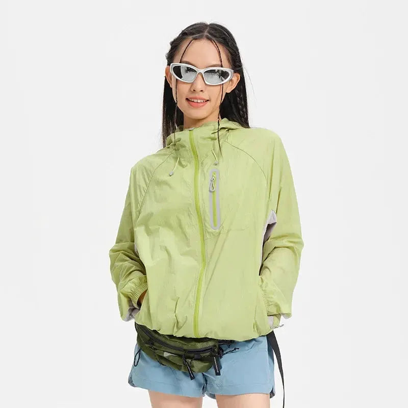 Women's Lightweight Hooded Hiking Jacket for Outdoor Layering by Vimost Shop