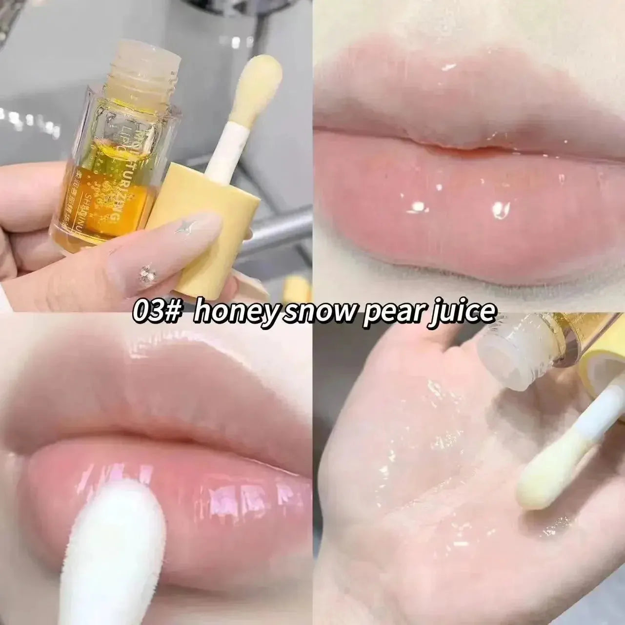 Water Light Lip Gloss Moisturizer Transparent Jelly Mirror Fruit Crystal Lip Oil Clear Hydrating Plumping Korean Lip Care Makeup by HMEINA Store