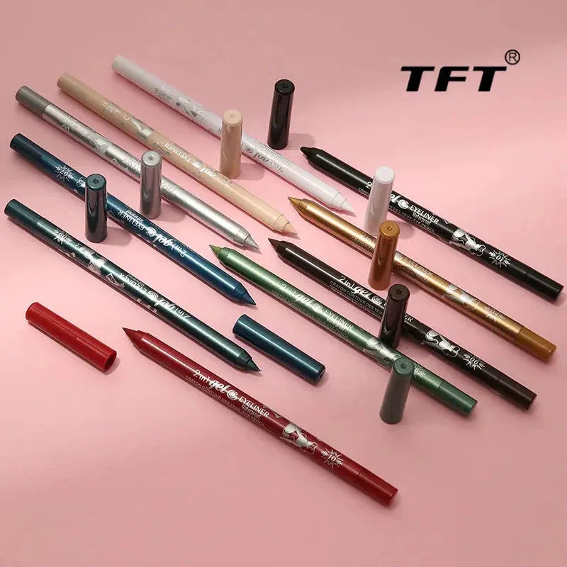 Waterproof Eyeliner Long Lasting Pencil Colourful Pigment Blue Black White Color Gel Eye Liner Pen Makeup Eye Beauty Cosmetics by SXILOVE Makeup Store