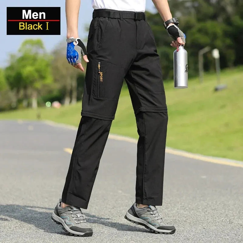 Men's Convertible Hiking Pants with Cargo Pockets and Detachable Legs by Vimost Shop