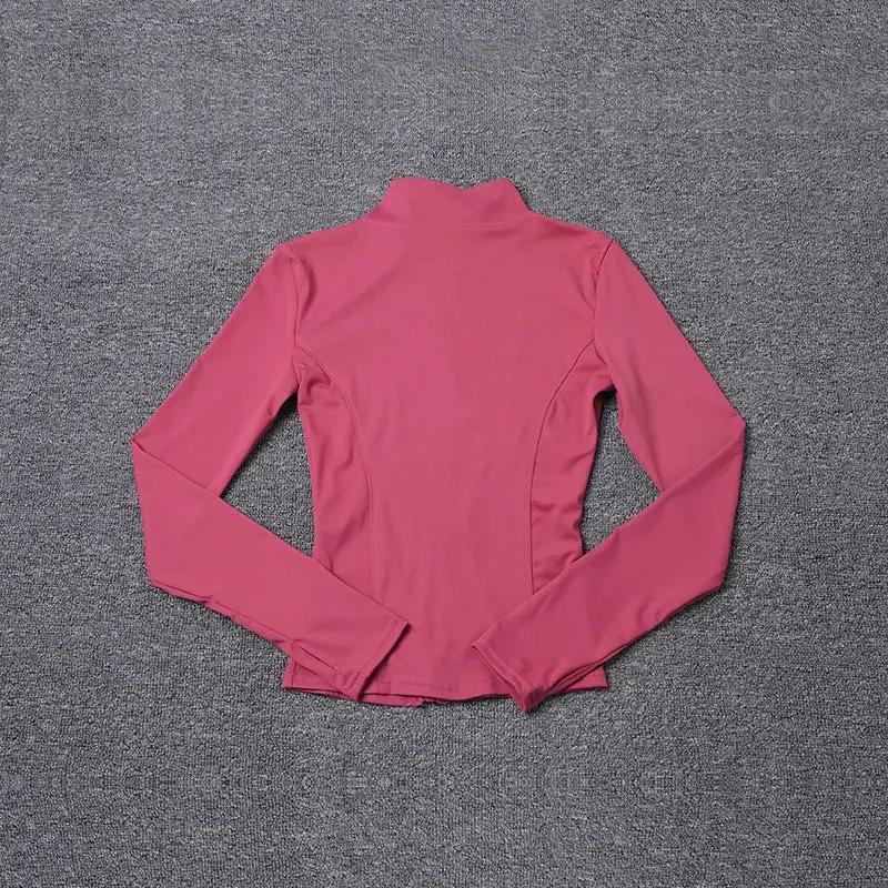Women Sport Jacket Long Sleeve Shirt Workout Coat Gym Training Clothing Yoga Sportswear by Vimost Shop