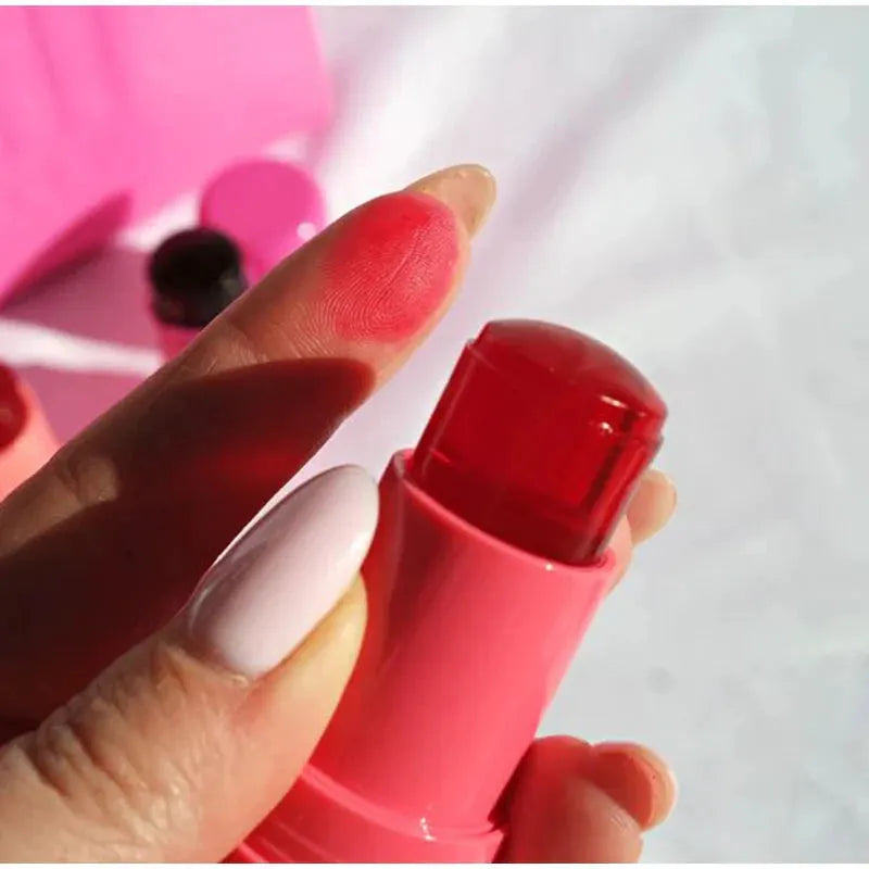 3-in-1 Milk Jelly Tint Facial Blusher Wand Moisturized Long Lasting Matte Rouge Cheek Contour Lipstick Sticker Beauty Makeup by Shop1103508410 Store