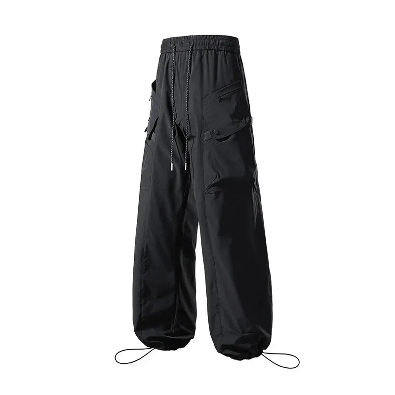 Men's Green Quick Dry Cargo Hiking Pants with Drawstring Waist by Vimost Shop