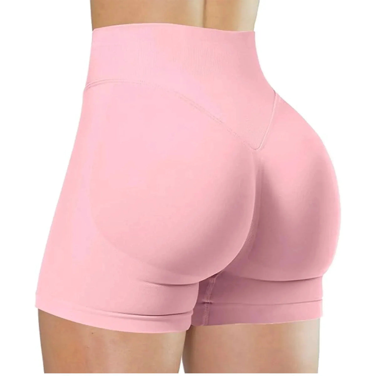 Women's High-Waist Knit Yoga Shorts with Stretch Fit for Training by Vimost Shop