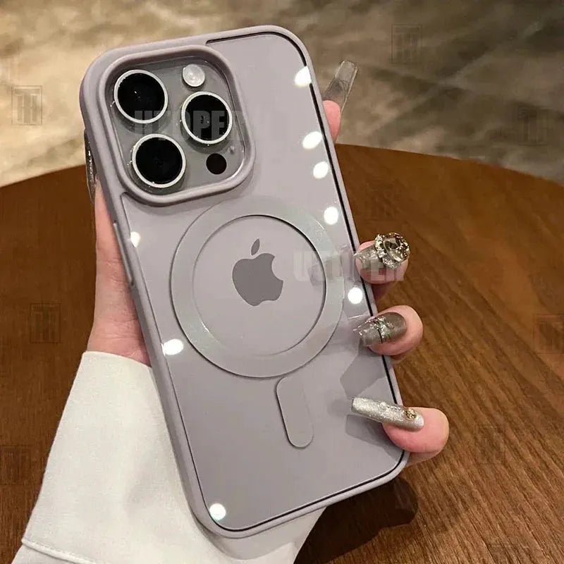Pink Transparent Acrylic Case for iPhone 17 Air 16 15 14 13 12 11 Pro Max Plus Hard Shockproof Powerful Magnetic Magsafe Cover by 100W Dollar Store