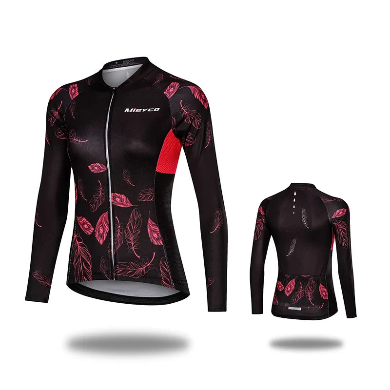 Women Cycling Jersey Summer Lightweight Long Sleeve Mountain Bike Sports Top for Outdoor Riding-2