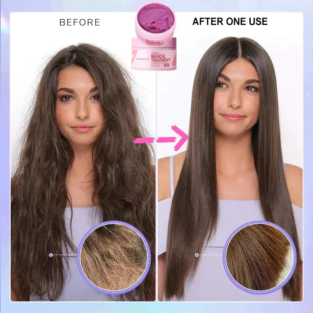 Magical Keratin Hair Mask 5 Seconds Repair Damaged Frizzy Hair Soft Smooth Shiny Nutrition Deep Moisturize Nourishing Hair Care by PWYUMAN-6 Pro Store