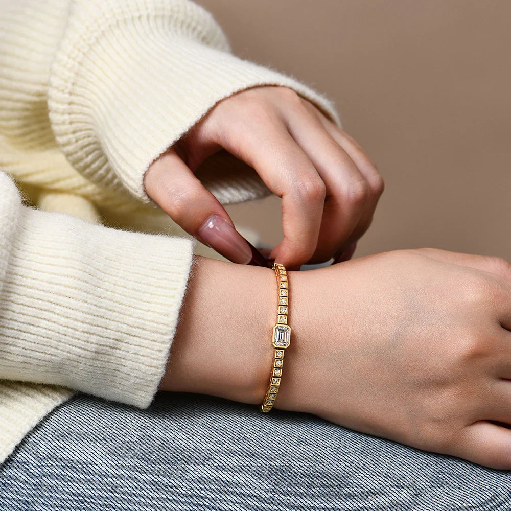 VVS1 D Moissanite Tennis Bracelet-3