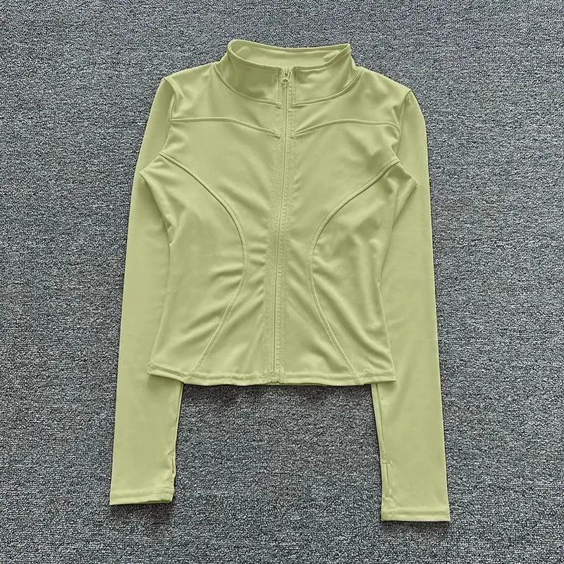 Women Sport Jacket Long Sleeve Shirt Workout Coat Gym Training Clothing Yoga Sportswear by Vimost Shop