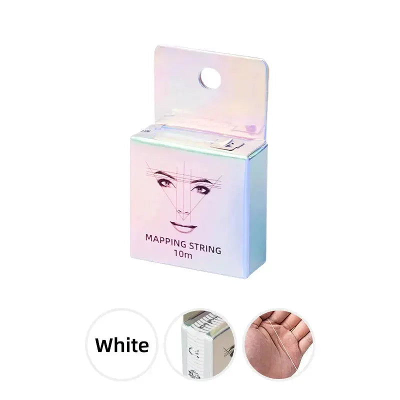 10m for Mapping Eyebrow Marker Thread Tattoo Brows Point 1 Box MAPPING STRING Microblading Eyebrow Pre-Inked Tattoo PMU String by DBQ Nail Art Store