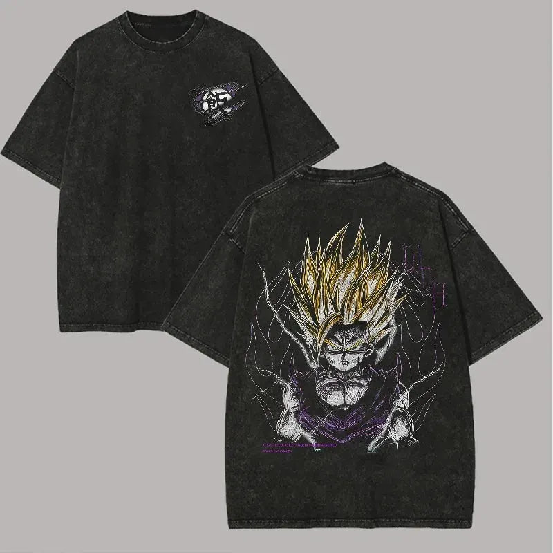 Vintage Washed Oversized Tee Streetwear Cotton T-Shirt by Vimost Shop