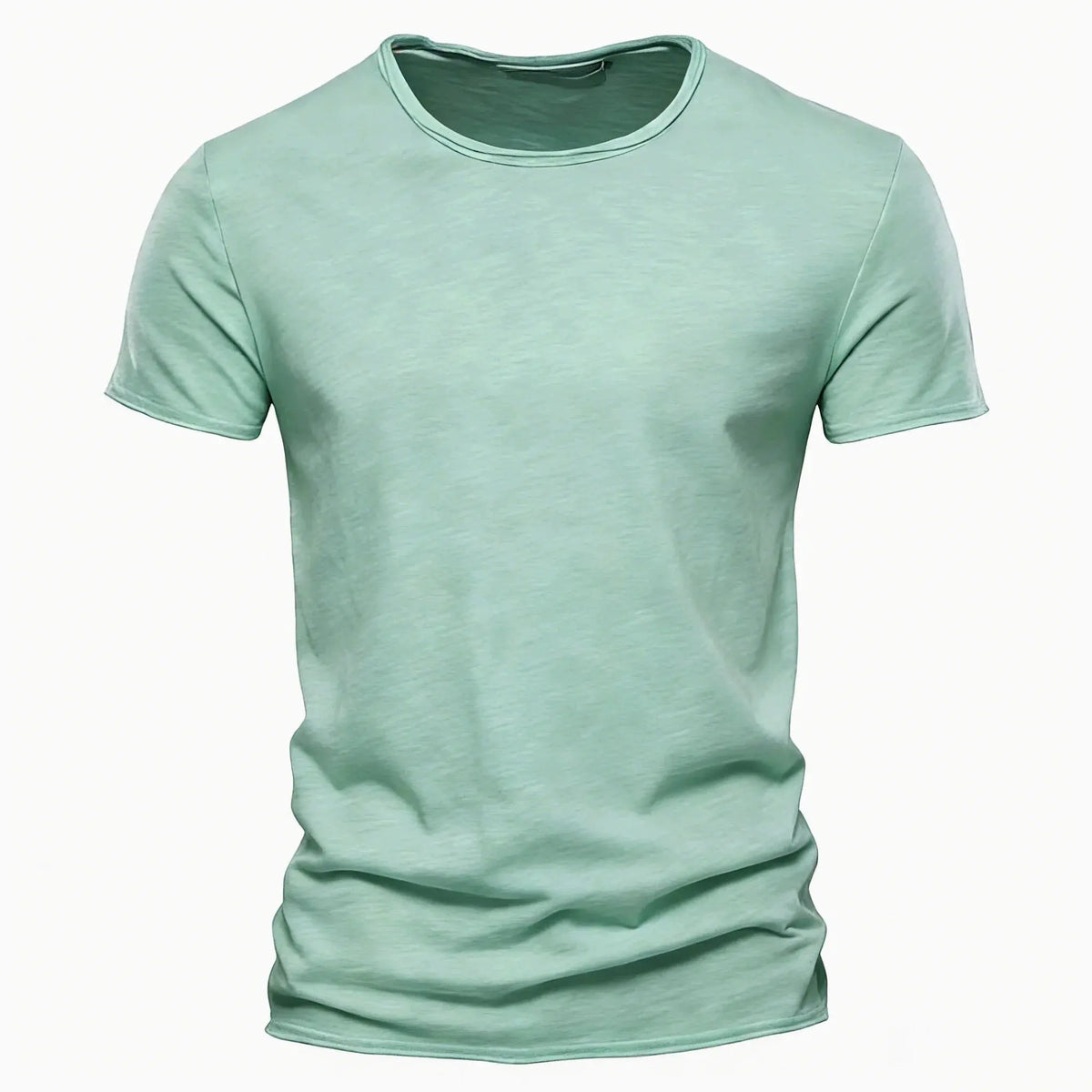 Men’s Cotton Knit Crew-Neck T-Shirt with Short Sleeves by Vimost Shop