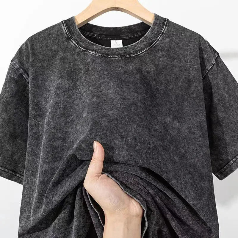 Men’s Washed Oversized Short-Sleeve T-Shirt by Vimost Shop