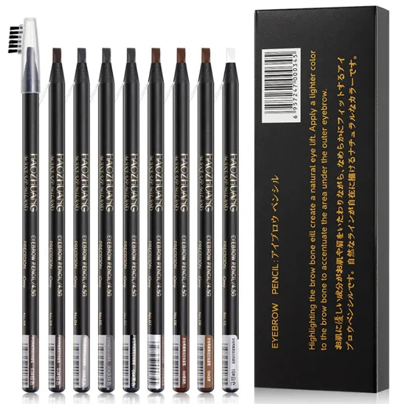 1PC Eyebrow Pencil Waterproof Microblading Eyebrow Pen Tint Tattoo Eyebrows Makeup 6 Colors Natural Long Lasting Eye Brow Pencil by NICOO EYELASH BEAUTY Official Store