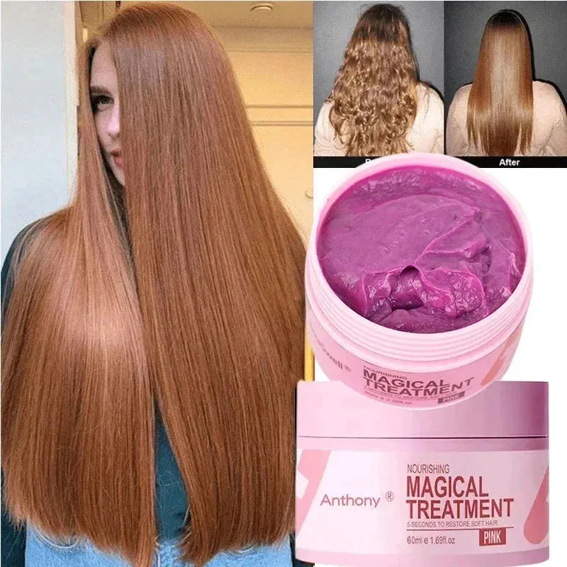 Magical Keratin Hair Mask 5 Seconds Repair Damaged Frizzy Hair Soft Smooth Shiny Nutrition Deep Moisturize Nourishing Hair Care by PWYUMAN-6 Pro Store