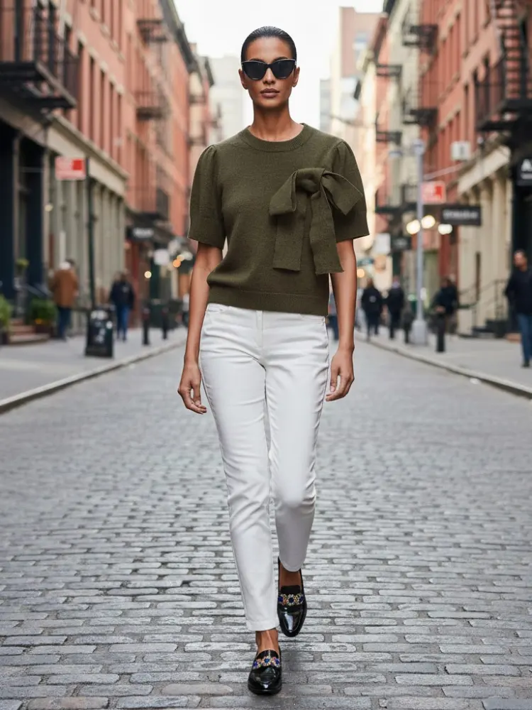 SOHO Women's Side Bow Sweater Prêt-à-Porter BYMANYC ® New York by BYMANYC ® New York