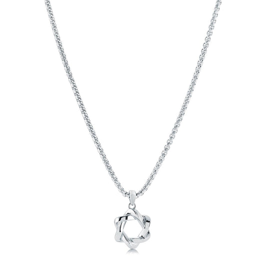 Twisted Star of David Necklace-0