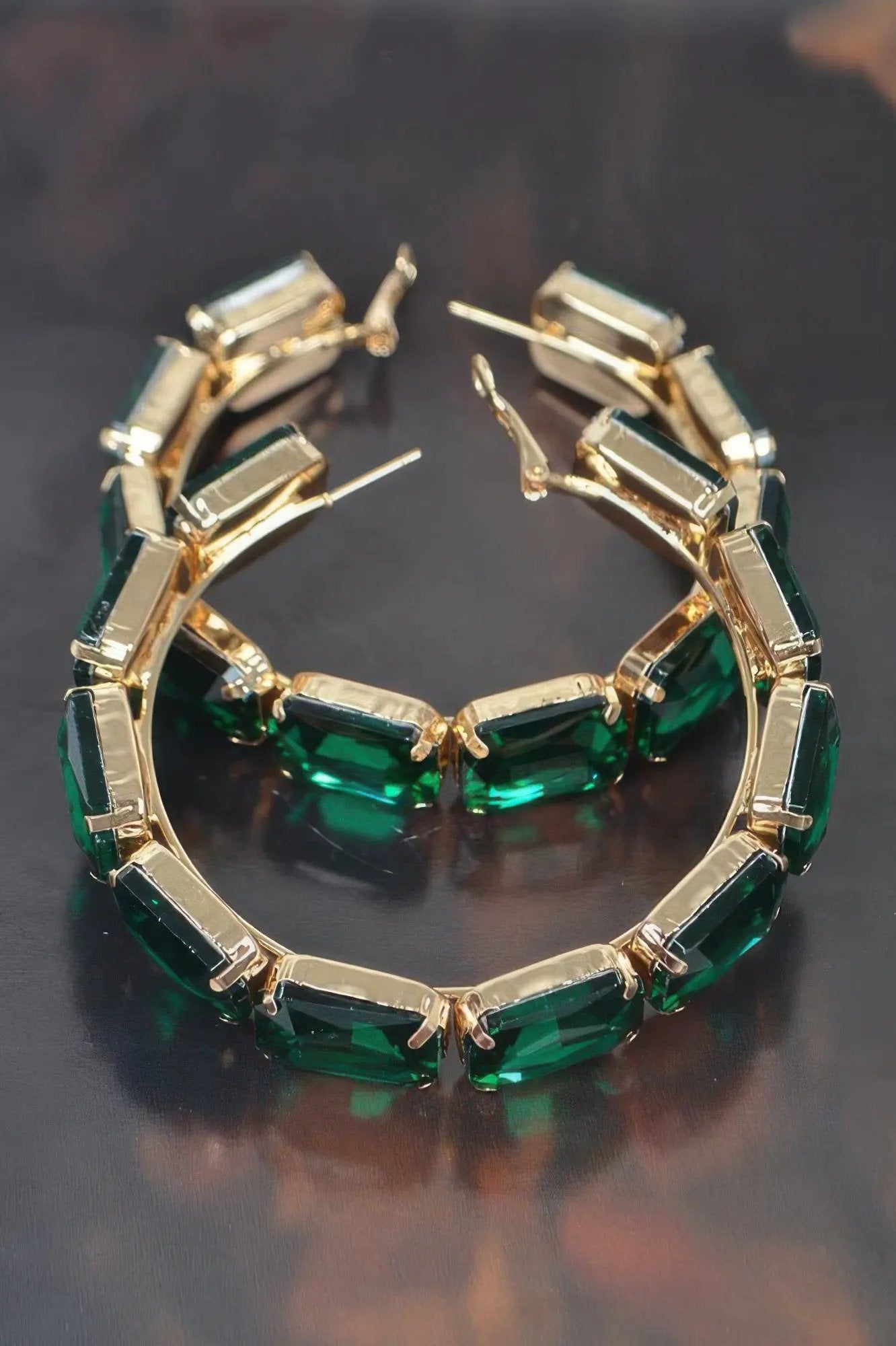 ST. MARKS Multicolor Stone Hoop Earrings: NYFW BYMANYC ® New York by BYMANYC ® New York