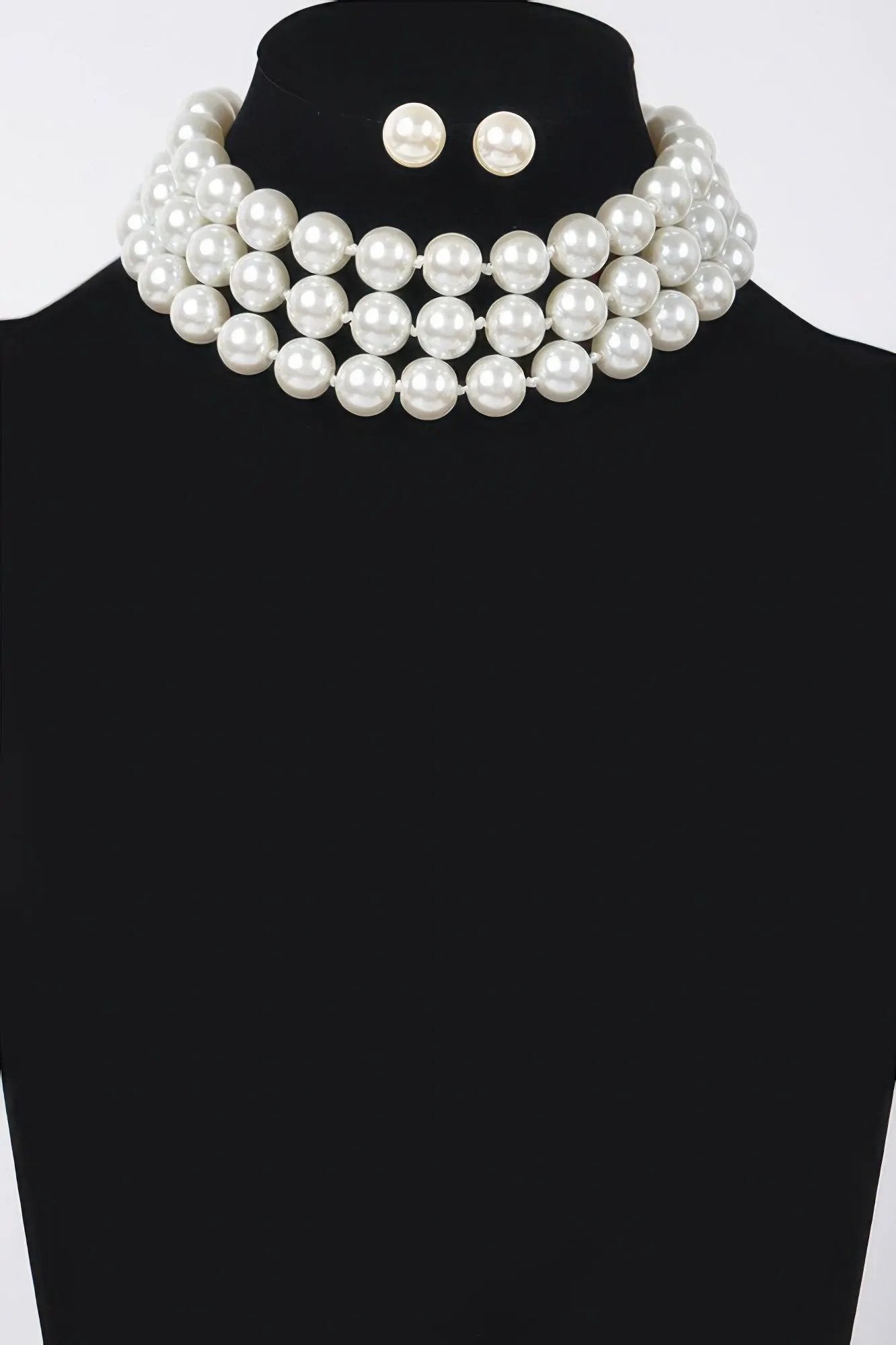 SUTTON PLACE Faux Pearl Necklace & Earring Set: BYMANYC ® New York by BYMANYC ® New York