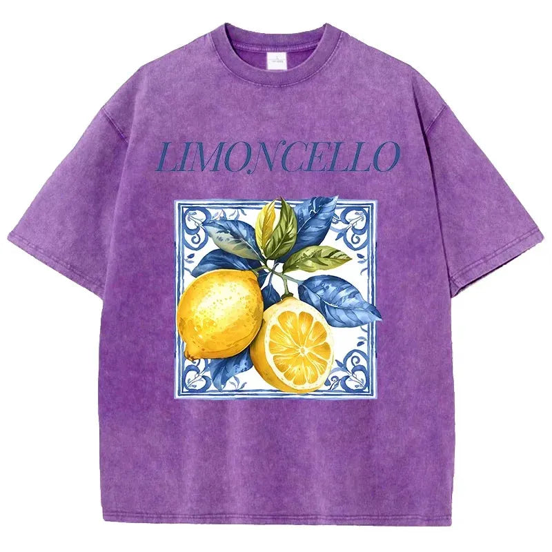 Printed Washed T-shirt Men's Cotton T-shirt Round Neck Comfortable Streetwear Men's Casual Summer Wear by Vimost Shop
