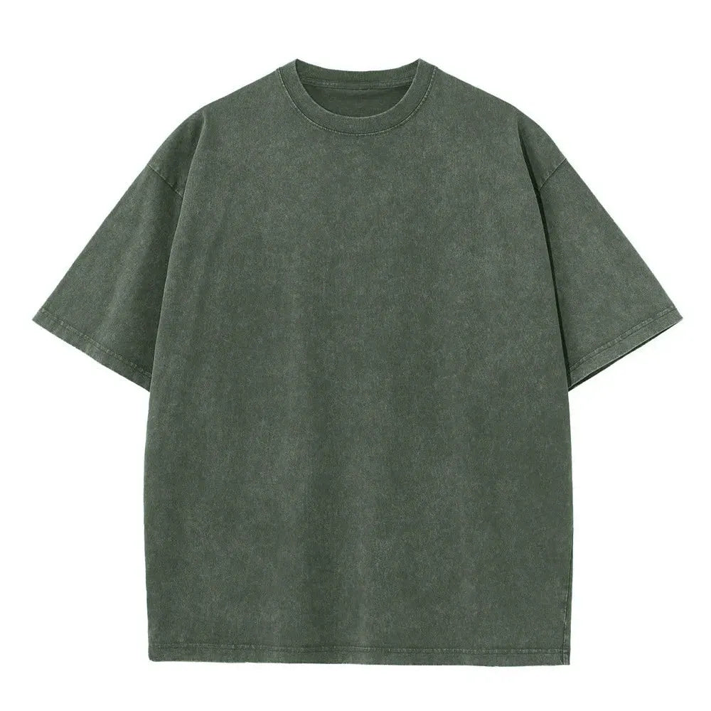 Men’s Washed Oversized Short-Sleeve T-Shirt by Vimost Shop