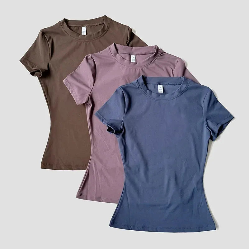 Women’s Seamless Short Sleeve Yoga Top – Fitness & Running Activewear by Vimost Shop