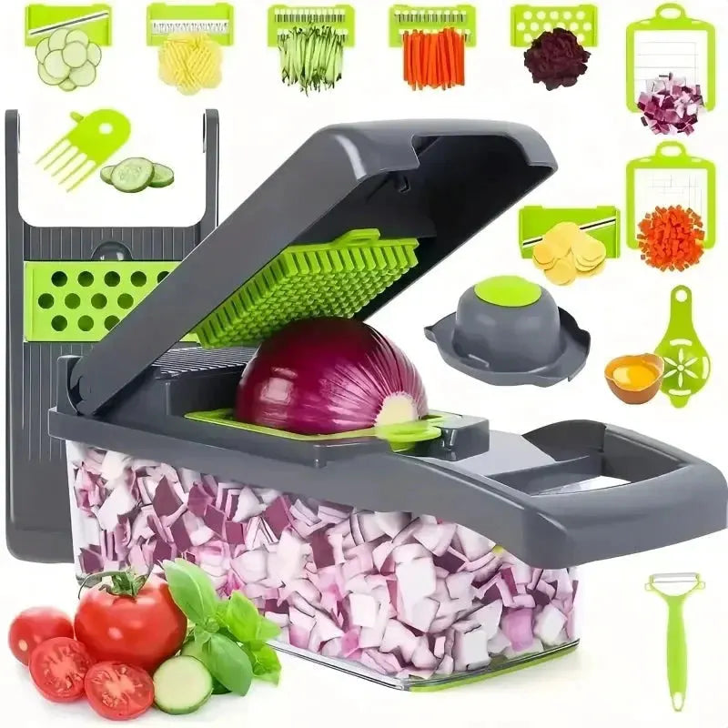 14/16 in 1 Multifunctional Vegetable Chopper Grate Food Handle Food Chopper Vegetable Slicer Dicer Cut Kitchen Items cocina by Shop1103674779 Store