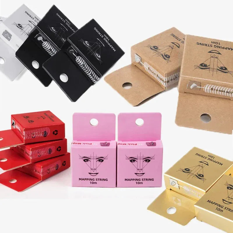 10m for Mapping Eyebrow Marker Thread Tattoo Brows Point 1 Box MAPPING STRING Microblading Eyebrow Pre-Inked Tattoo PMU String by DBQ Nail Art Store