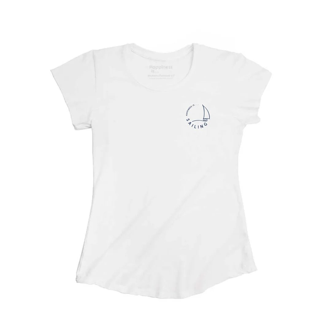 Women's Sailing Bamboo T-Shirt, White by Sailing Collection