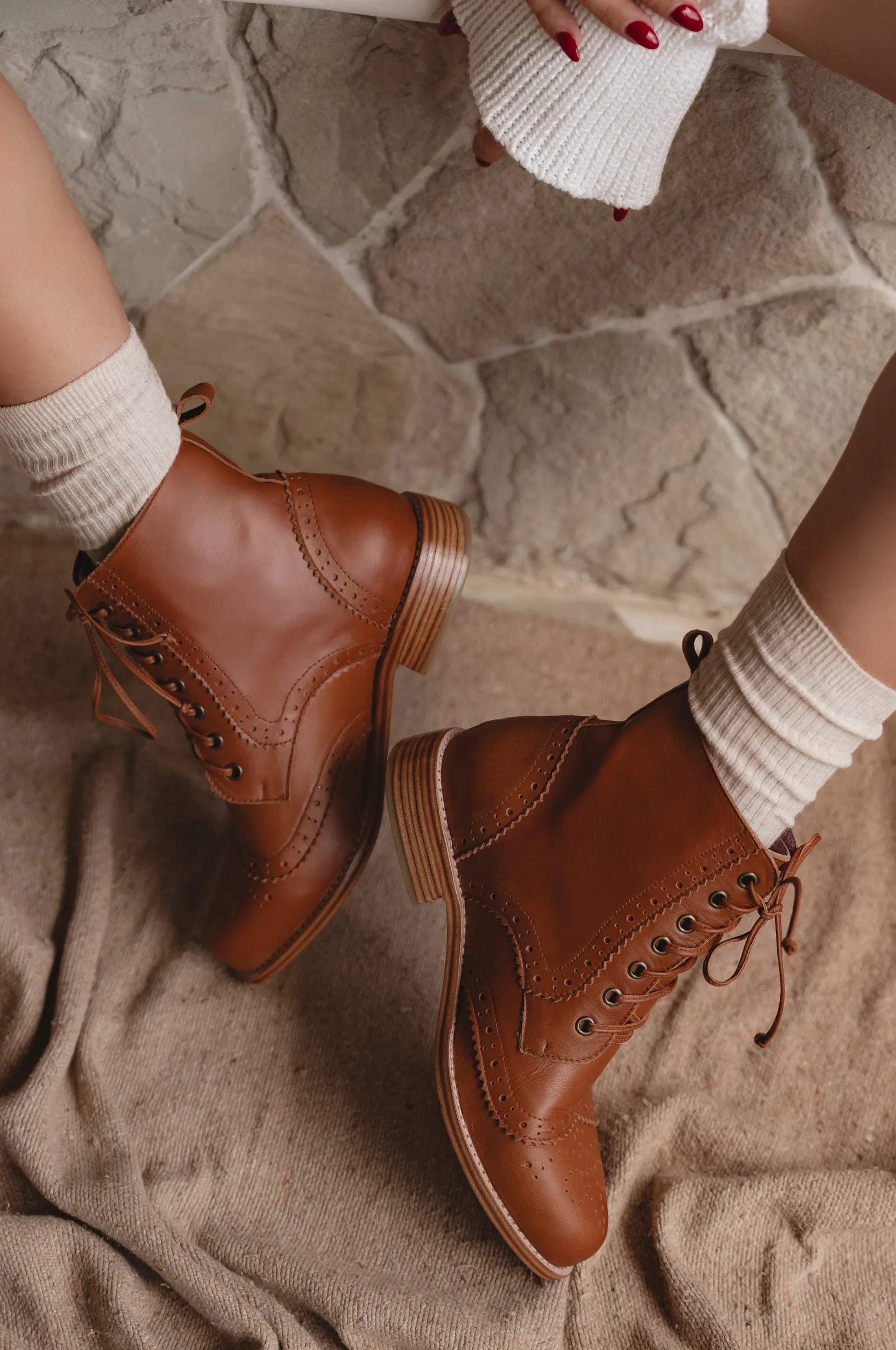 Salstice Brogue Leather Boots by ELF