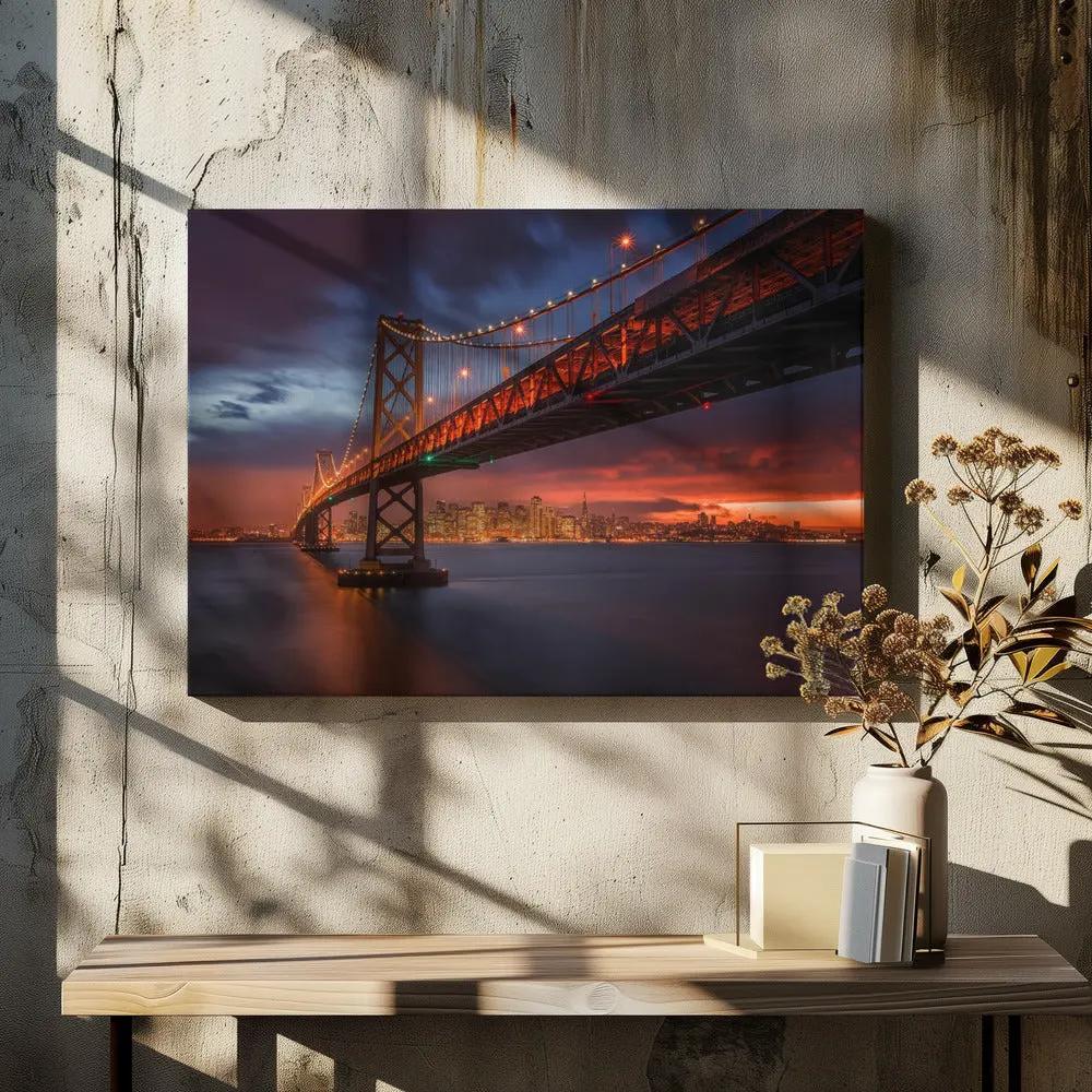 Wall art Fire over San Francisco by Toby Harriman