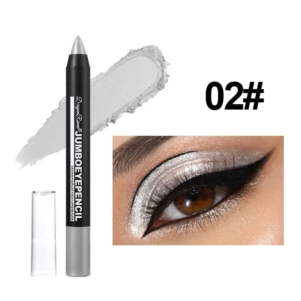 Smoky Dark Green Eyeshadow Pencil Stick Waterproof Pearlescent 12 Colors Metallic Glitter Eye Shadow Highlighter Pen Makeup Tool by HMEINA Store