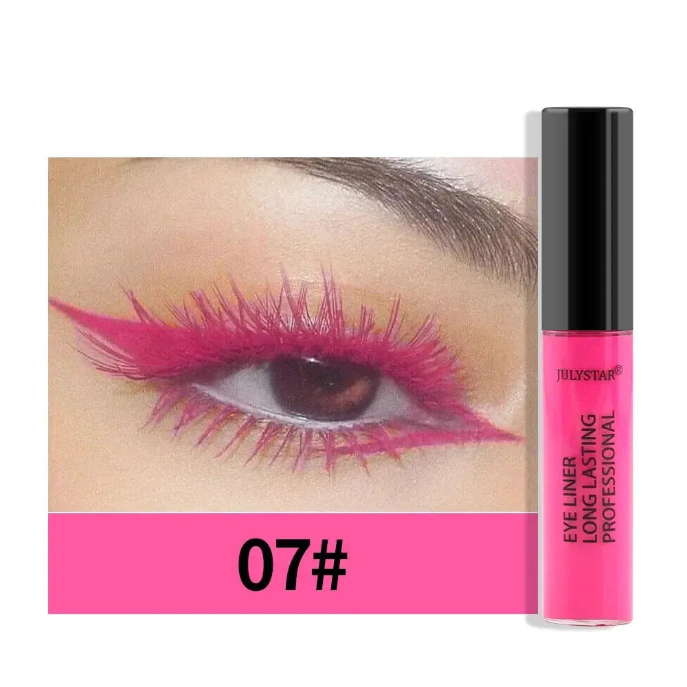 8 Color Eyeliner Liquid Pencil Waterproof Easy To Wear Make Up Matte Eye Liner Blue Pink Green White Black Purple Yellow Eyliner by HMEINA Store