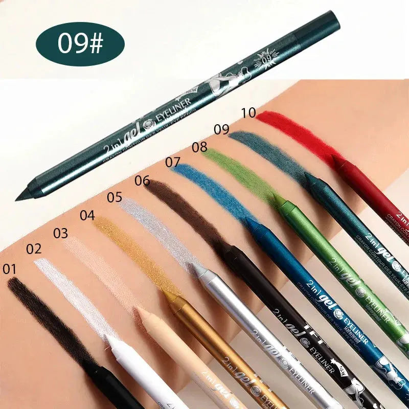 Waterproof Eyeliner Long Lasting Pencil Colourful Pigment Blue Black White Color Gel Eye Liner Pen Makeup Eye Beauty Cosmetics by SXILOVE Makeup Store