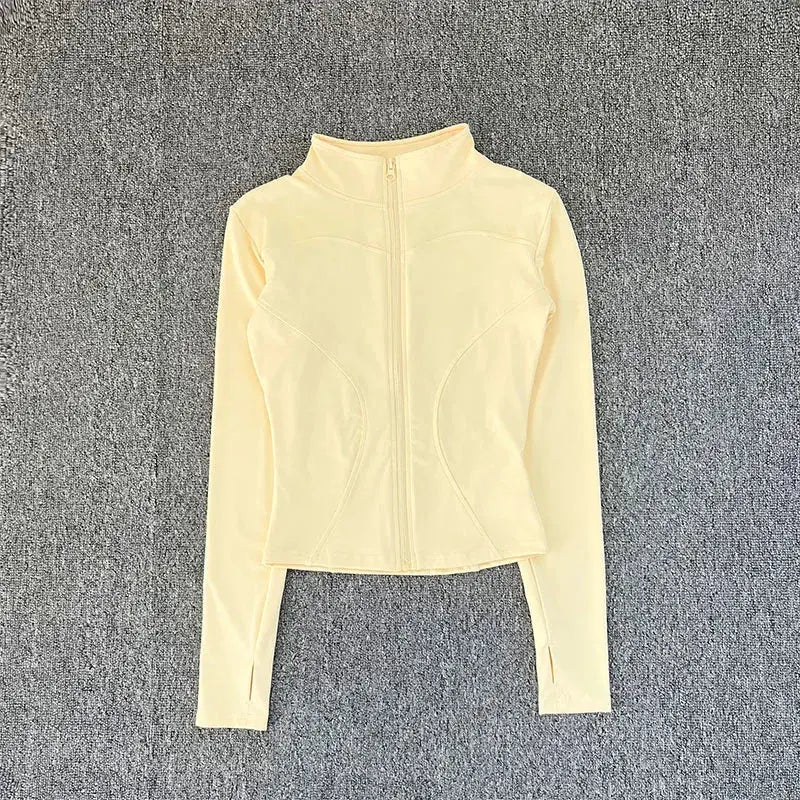 Women Sport Jacket Long Sleeve Shirt Workout Coat Gym Training Clothing Yoga Sportswear by Vimost Shop