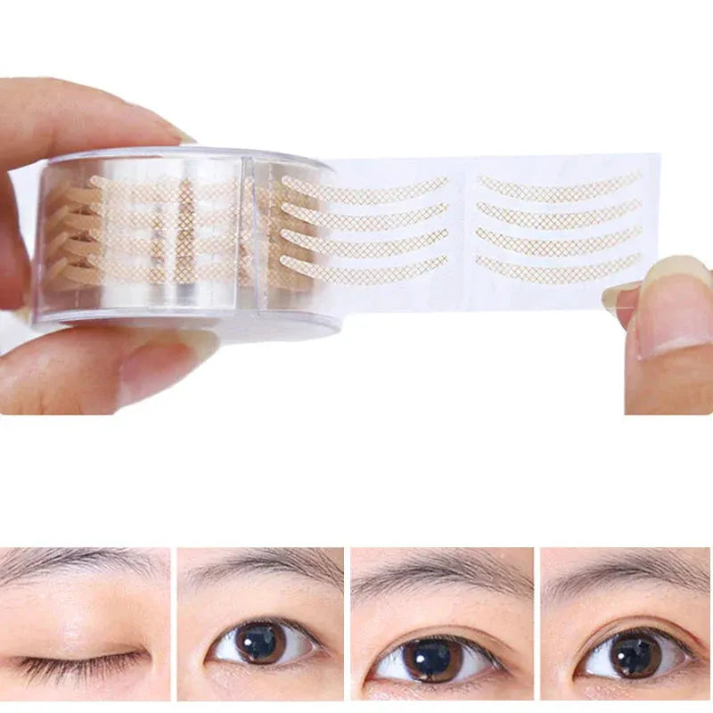 600 Pcs Eye Lift Strips Double Eyelid Tape Clear Gray Eyelid Stripe Big Eyes Invisible Double Fold Eyelid Sticker Makeup Tools by JEARLYU NAIL Store