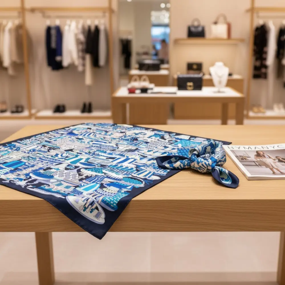 Scarf AQUATIC ODYSSEY Metropolitan Collection BYMANYC ® New York by BYMANYC ® New York
