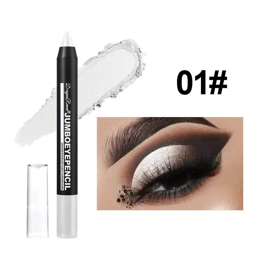 Smoky Dark Green Eyeshadow Pencil Stick Waterproof Pearlescent 12 Colors Metallic Glitter Eye Shadow Highlighter Pen Makeup Tool by HMEINA Store