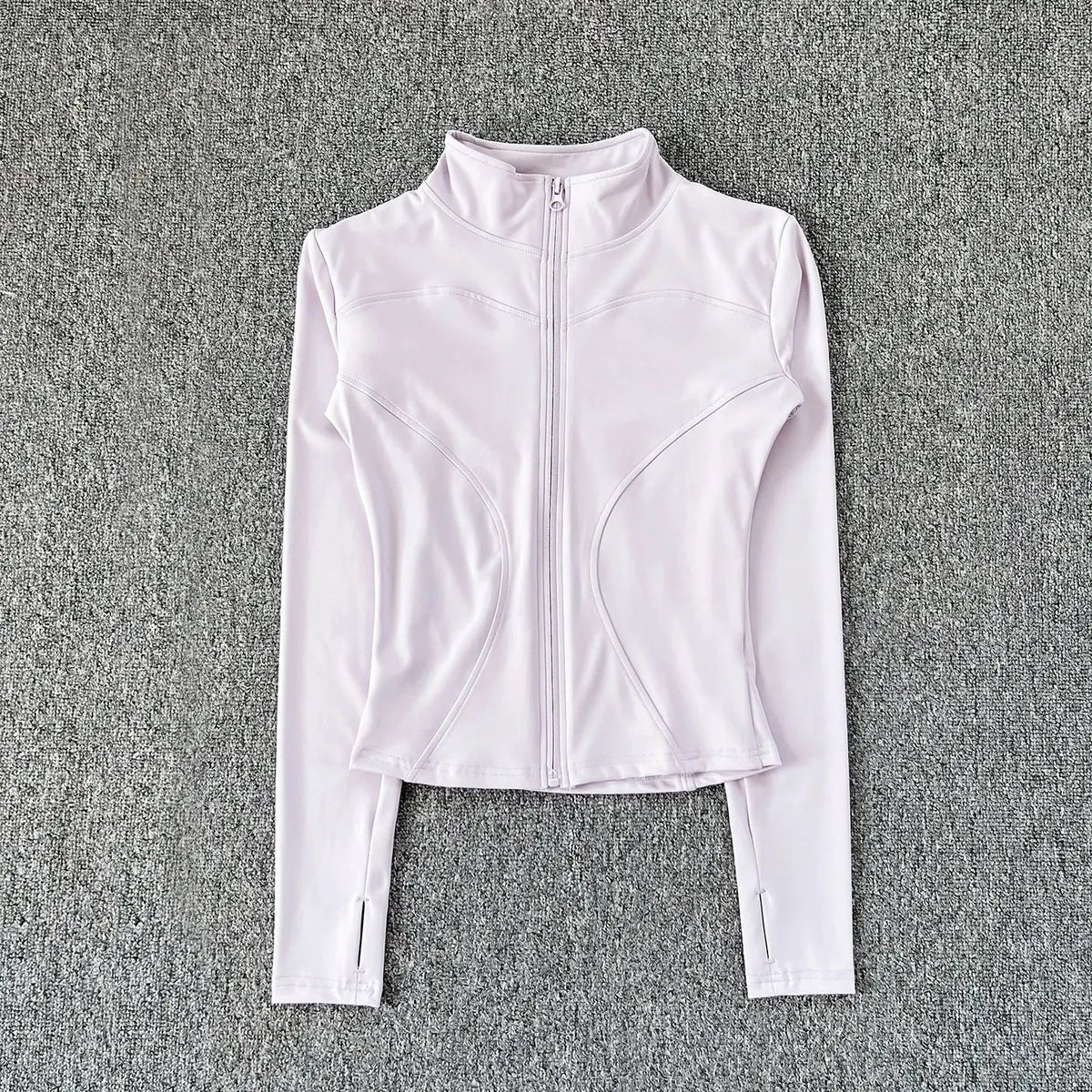Women Sport Jacket Long Sleeve Shirt Workout Coat Gym Training Clothing Yoga Sportswear by Vimost Shop