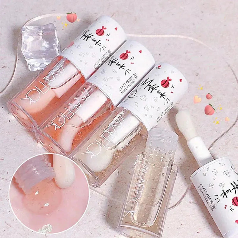 Make Up Korean Beauty Cosmetics Lip Ink Gloss Labial Lips Moisturizer Jelly Lipstick Bright Oil Moisturizing Balm Big Lip Brush by MEIGR Cosmetic Store