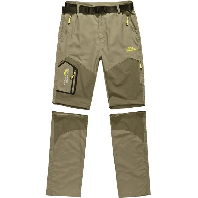 Men's Convertible Hiking Pants with Cargo Pockets and Detachable Legs by Vimost Shop