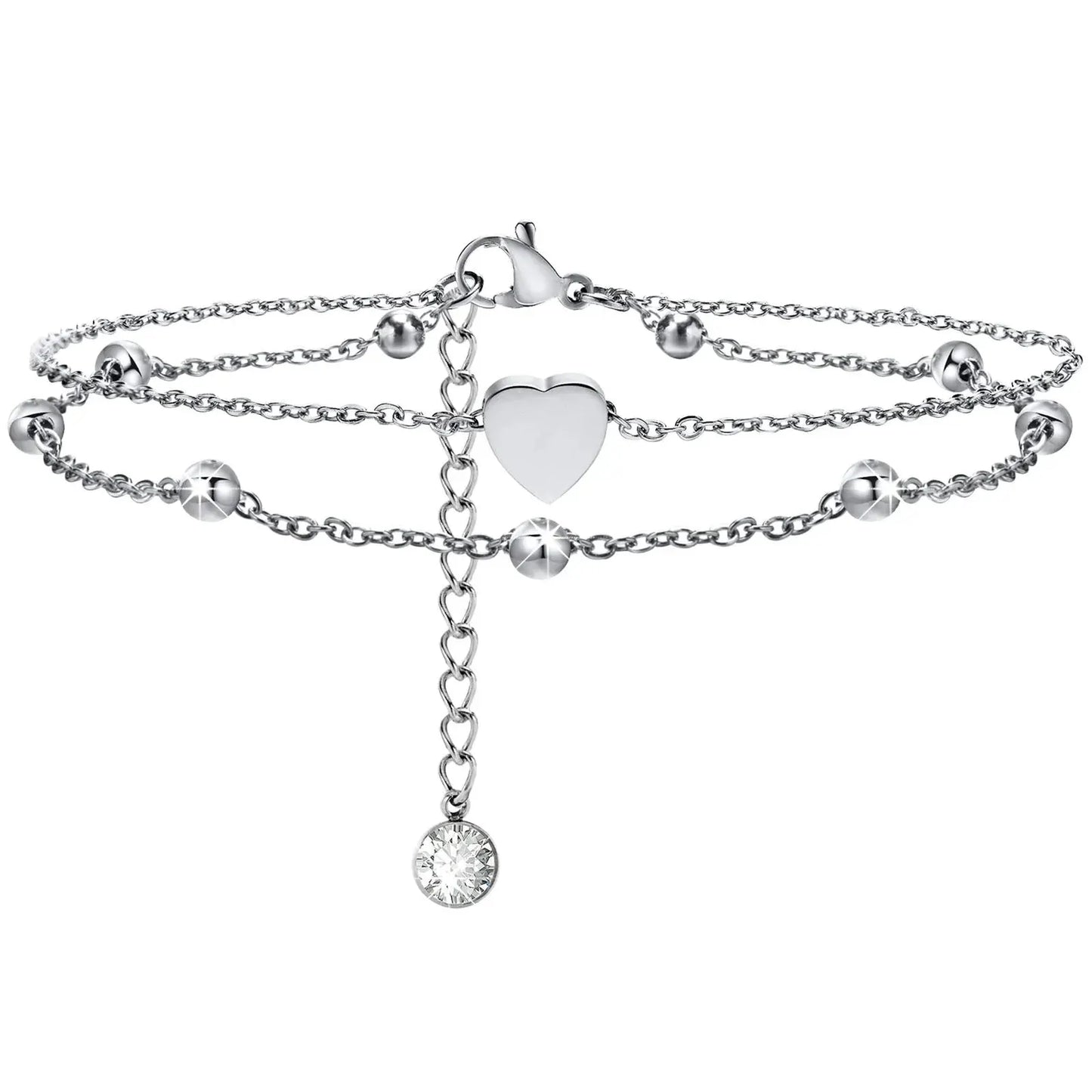 Snake Chain Anklet for Women Girls Adjustable Summer Beach Chain Anklet Bracelet Mother's Day Gifts Stainless Steel Not Allergic by Maiden-Art