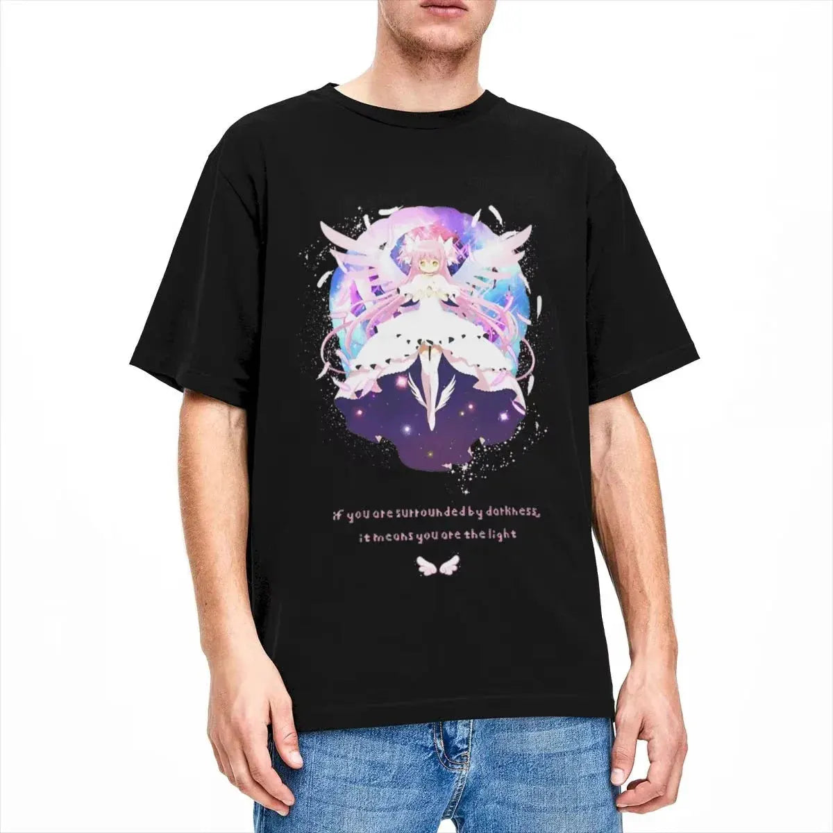 Vintage Madoka Magica Anime Print T-Shirt Soft Breathable Casual Comfortable Pure Cotton Unisex Tops by Vimost Shop