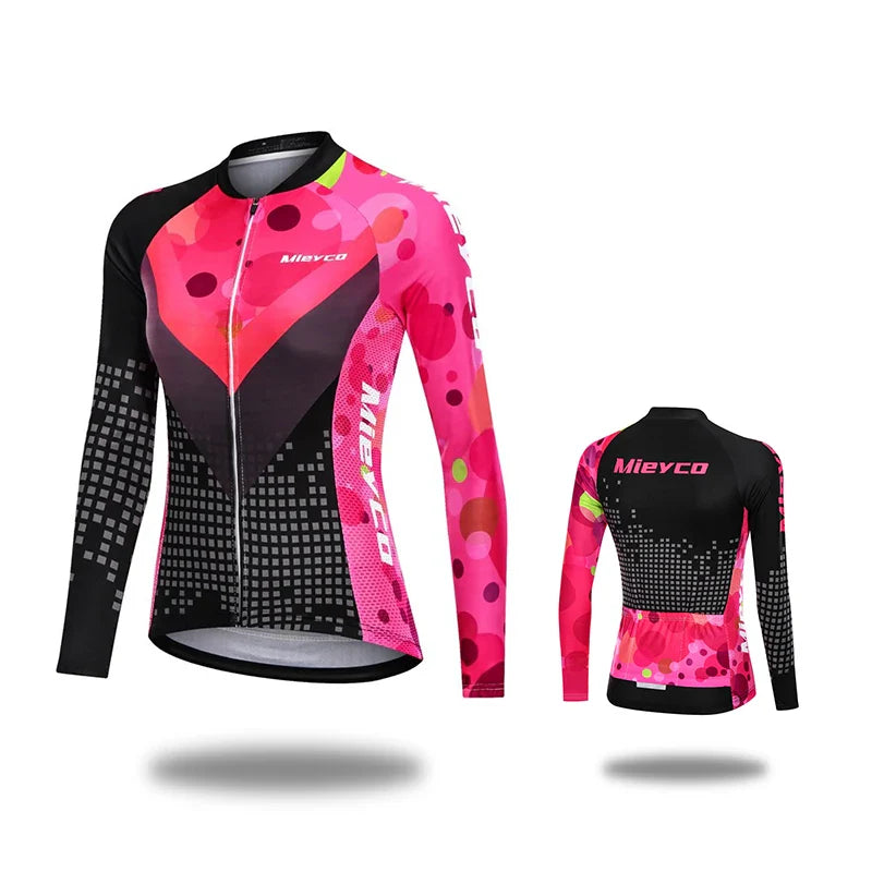 Women Cycling Jersey Summer Lightweight Long Sleeve Mountain Bike Sports Top for Outdoor Riding-5